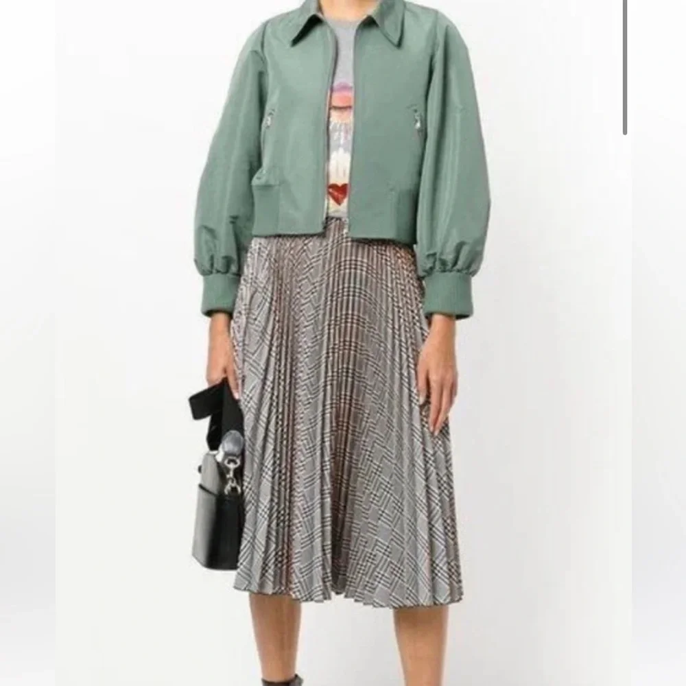 RED Valentino Satin Faille Cropped Bomber Jacket ✨ Size Small / IT 40 - Picture 3 of 12